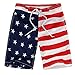 Kwong Wah Big Boys' American Flag Swim Trunks Beach Shorts