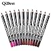 12PCs Lip Liner Pencil Waterproof Smooth Matte and Longlasting Retro Red and Pink Lipliner Pen Set