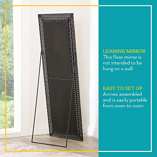 Abbyson Living Full Length Leaning Floor Mirror with Stand and
