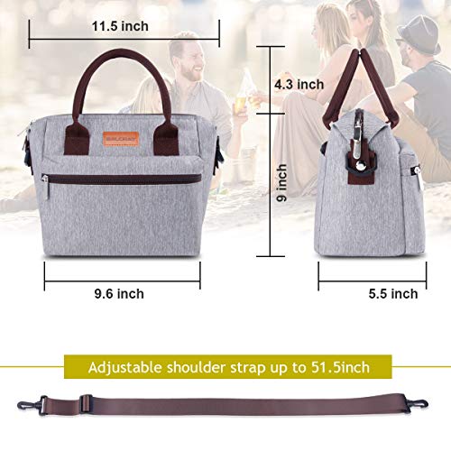 image for BALORAY Lunch Bag for Women Insulated Lunch Box with Adjustable Should