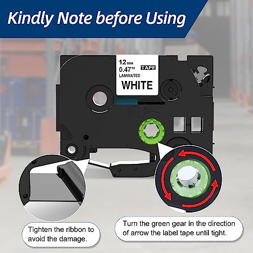 10 Pack Replace for Brother TZe-231 P Touch Label Maker Tape TZe TZ Tape 12mm 0.47 Laminated White TZe231 Compatible with Brother Ptouch PTH110 PT-D210 PTD600 PTD400AD PT-1290 Label Makers