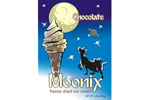 Moonix (Chocolate, 5ct) Freeze Dried Ice Cream, A Festive Treat for Thanksgiving, Christmas, New Year's, & Hanukkah: Each Pack Filled with Rich Chocolate Flavor. No-Melt, Luxurious Space Ice Cream Experience, Ideal for Hiking, Camping, Parties, and Holiday Gatherings. Travel-Easy, Shelf-Stable, Proudly Made in the USA, 13g/bag in Military-Grade Packaging. Lavelee Chocolate Euphoria. Moonix (Chocolate, 5ct)
