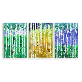 3 Panel Canvas Wall Art Silver Birch Pictures Home Wall Decorations for Bedroom Living Room Paintings Canvas Prints Framed - 16"x24" x 3 Panels