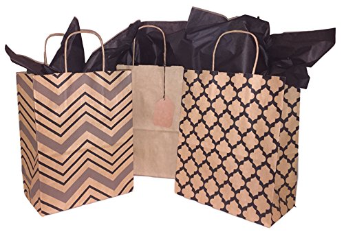 Elegant Gift Bag Set Set of 6 gift bags with tissue paper