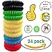 Hansan 24 Pack Mosquito Repellent Bracelet Band,100% Natural Bug Repellent Bracelet 350Hrs of protection Control Insect Bug Repelle bug spray for kids,Women,Men