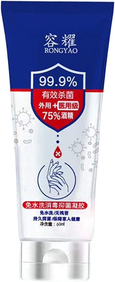 ICTOLOGY 60ml Moisturizing Quick-drying Waterless Gel Sanitizer, Disposable Hand Sanitizer Gel, Portable Mini Hand Sanitizer Gel