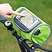 Ravifun Handlebar Bag, Waterproof Bicycle Bike Front Storage Bag with Touchscreen Transparent PVC Pouch Smartphone Holder and Removable Shoulder Strap, Green