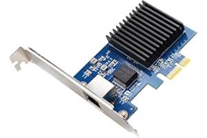 Wooswen for Win10 for Win 11 Compatible 10Gb PCIe NIC Network Card RTL8127 Chip Single RJ45 Port PCI-Express X1 Vision Acquis