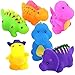 Bathtub Toys Dinosaur Water Baby Bath Toys for Toddler Days Gift - Kids Fun Squirt Toys Floating Bathroom Toys Organizer Set 6PCS
