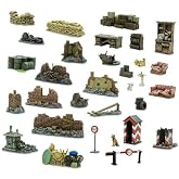 Warlord Games Bolt Action: Ruined Hamlet Terrain Set | Hobby Figures &amp; Accessories, 28mm Miniatures for Tabletop Wargaming