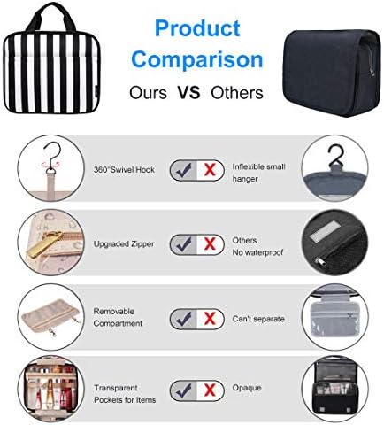 Upgraded Hanging Travel Toiletry Bag,Large Cosmetic Organizer&Water-resistant Makeup Cosmetic Bag Travel Organizer for Accessories, Shampoo, Full Sized Container, Toiletries 4 Upgraded Hanging Travel Toiletry Bag,Large Cosmetic Organizer&Water-resistant Makeup Cosmetic Bag Travel Organizer for Accessories, Shampoo, Full Sized Container, Toiletries