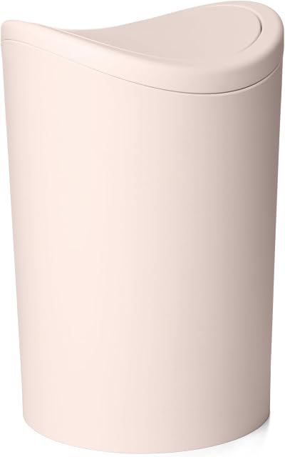 TATAY 6L Bathroom Bin with Swing Lid Beige 19x19x28 cm Spain Made