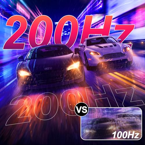 XUNDEFINED 27 inch 1440P Gaming Monitor, 200Hz Fast IPS WQHD 2K Computer Monitor with Speaker, Free-Sync & G-SYNC, 125% sRGB, HDR10, HDMI x2, DisplayPort x2, VESA Mountable, Tilt Adjustable, Eye Care