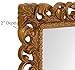 Antique Gold Ornate Baroque Frame Mirror | Elegant Old World Feel Beveled Plate Glass Mirrored Design | Hangs Horizontal or Vertical (28.5