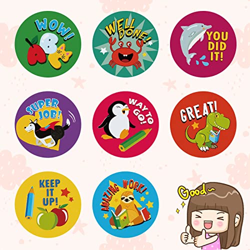 Reward Stickers for Kids and Students Punch Cards Set, Animal Motivational Stickers for Teacher Supplies,Encouraging Incentive Classroom Stickers,Teacher Classroom School Supplies (Unicorn Stickers)