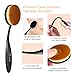 BESTOPE Makeup Brushes 10 Pieces Oval Makeup Brush Set Professional Contour Soft Toothbrush with Shaped Design for Powder Cream Concealer