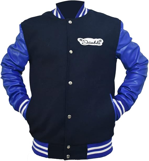 Letterman Varsity Chaquetas de lana y piel sintética para hombre