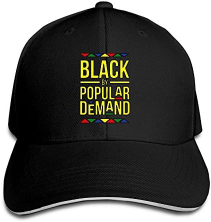 Black By Popular Demand Fashion Boy Girl Unisex Adjustable Sandwich Baseball Hat Black