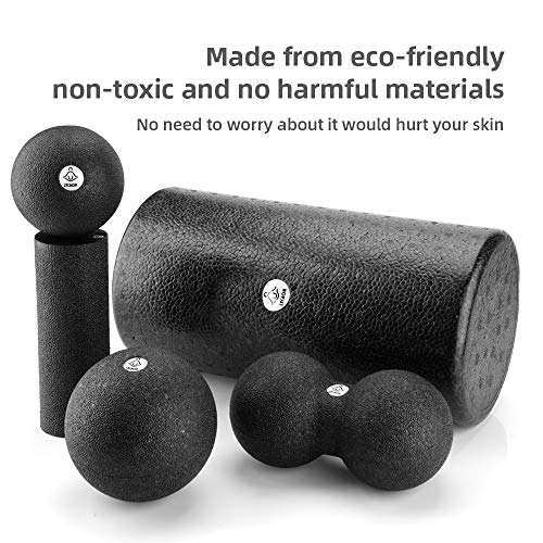 LYCAON EPP Foam Roller Set (6 PCS), Training High-Density Deep Tissue Massage Set for Deep Tissue Muscle Recovery/Myofascial Release/Pilates/Yoga/Cross Fit/Sport and Fitness (EPP Foam Roller Set-B) - Thumbnail 2