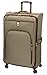 LONDON FOG Cambridge Softside Expandable Spinner Luggage, Olive, Checked-Large 29-Inch