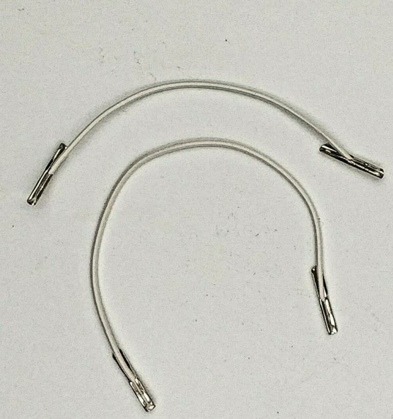 White Elasticated Treasury Tag 150mm Silver Metal End Fastening (100x)