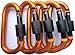 Carabiner Clip 5 Aluminum D-Ring Carabiners Screw Locking Keychain Strong Light