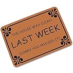 Humorous Dialogue LAST WEEK Entrance Mats Floor Carpet Interior / Outdoor / Front Door / Bathroom Mat Rubber Non-slip Doormat (23.6 L x 15.7 W)