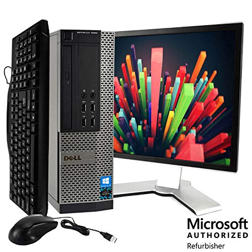 Desktop Computer Package Compatible with Dell OptiPlex 7020 Quad Core i5 3.3GHz, 8GB RAM, 500GB HDD, 22 inch Monitor, New Periphio Bluetooth and WiFi Adapter, Keyboard, Mouse, Windows 10 Pro (Renewed)