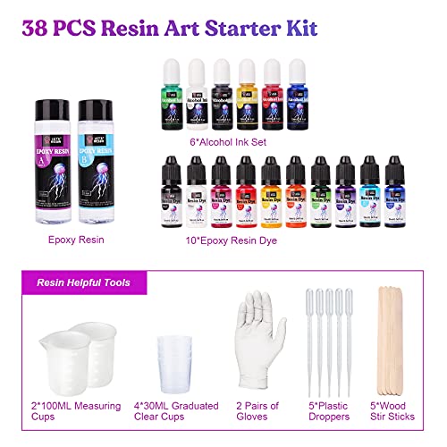 LET'S RESIN Epoxy Resin Kit, 9.8OZ Resin Kit for Beginners, Resin