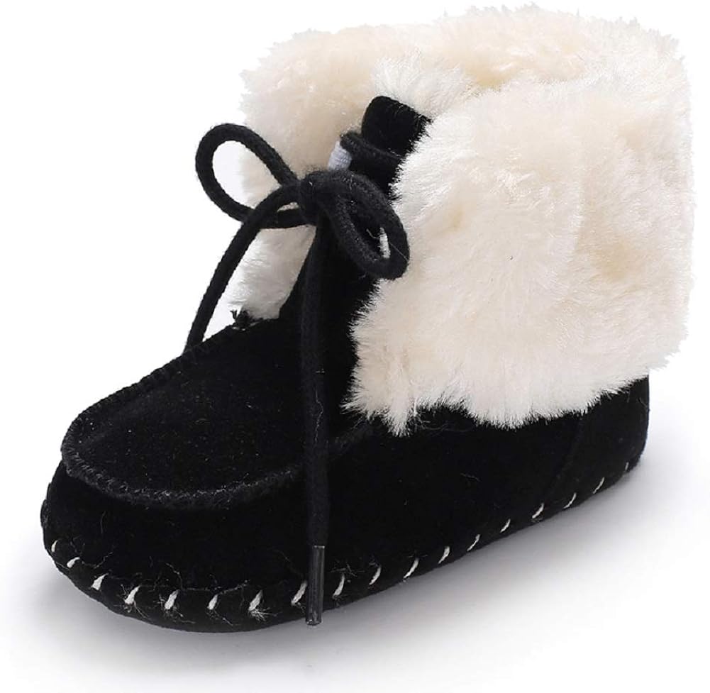  | Fnnetiana Newborn Baby Warm Winter Snow Boots Toddler Soft Sole Anti-Slip Infant Prewalker Unisex Nursling Crib Shoes | Boots