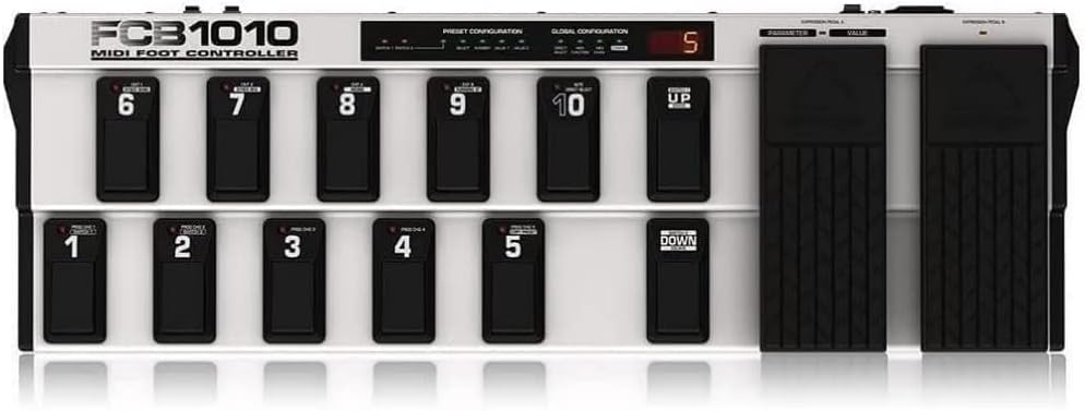 Behringer FCB1010 MIDI Foot Controller 2 Expression Pedals 10 Banks Power Adp