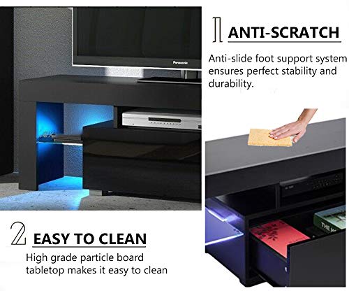 Mtfy Modern Simple Tv Stand With Led Television Stand