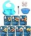 Gerber Graduates Lil Entrees Variety Meal Bundle of 7 flavors 6.6 oz each, Bowl, Spoon and Silicone Bib included. Gift Package Care Package, Baby feeding set