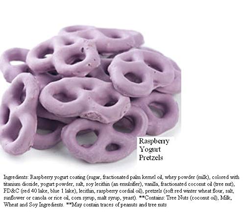 Chocolate and Yogurt Coated Covered Pretzels (1 LB, Raspberry)