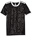 adidas Big Boys' Performance Short Sleeve Tee, Black/White, X-Large/18