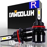 DAWOOLUX 9007/HB5 LED Headlight Bulbs Conversion Kit Flip COB Chips/Internal Driver-Dual All-in-one High/Low Beam Extremely Bright 6500K Cool White 6400 Lumens 60W