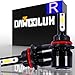 DawooLux 9007/HB5 LED Headlight Kits Flip COB Chips 60W 6400LM 6500K Dual Hi/Lo Beam Bulbs