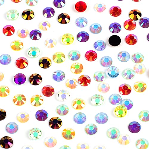 22600Pcs Flatback Bulk Jelly AB Rhinestones Set - 8 Colors Rhinestines for Nails, 3 Sizes(3mm,4mm,5mm) Gems for Crafts Bling Tumblers Glitter Crystal Phone Case Decoration Accessories