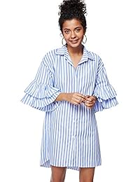 Floerns - Vestido de manga corta para mujer, diseño de campana