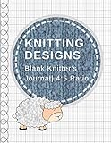 Knitting Designs: Blank Knitter's Journal, Graph Paper Notebook, 4:5 Ratio by Addi Publishing