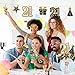 Blulu Birthday Party Decoration Set Golden Birthday Party Centerpiece Sticks Glitter Table Toppers Party Supplies, 24 Pieces (21th Birthday)