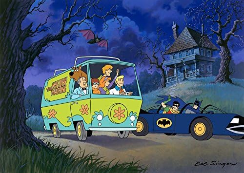 "Scooby-Doo Meets Batman and Robin" Officially Licensed Hanna-Barbera Hand-Painted LE 100 Cel - NEW with COA - Personally Hand-Signed by Bob Singer - Published by Clampett Studios