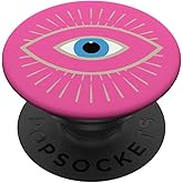 Beige Pink All Seeing Evil Eye PopSockets Adhesive PopGrip