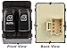 APDTY 012136 Power Window Master Switch Fits Front Left Driver Side 2000-2005 Chevy Venture / 2000-2004 Oldsmobile Silhouette (2 Black Button; Black Trim) (Replaces 10387305)