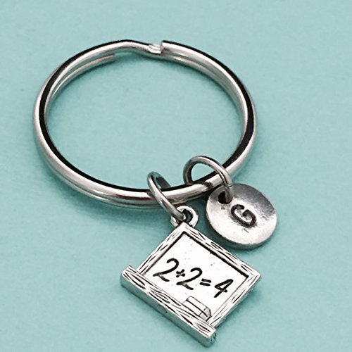 Chalkboard keychain, chalkboard charm, teacher keychain