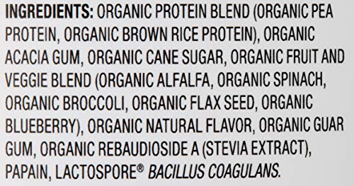 Amazon Brand - Revly Organic Plant-based Protein Powder, Vanilla, 1.5 Pound (19 Servings) - Thumbnail 3