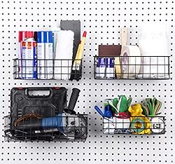 Right Arrange – Pegboard Baskets, Set of 4 Black