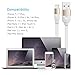 Vomach iPhone Charger Cable 3-Packs 6FT (1800mm) Long Lightning USB Cable 8 Pin Fashion Data Cable for iPhone and Other IOS System White