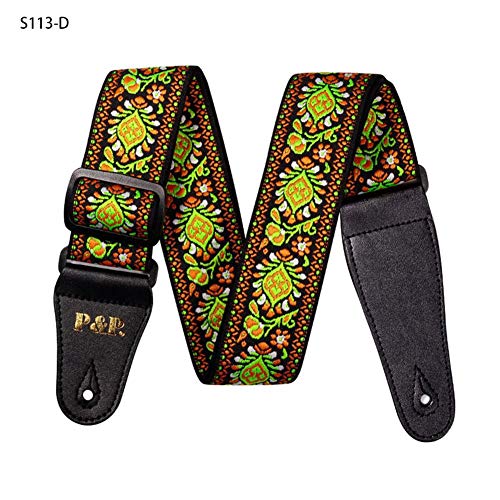 SHZONS Guitar Strap for Bass,Electric & Acoustic Guitars Leather Ends Strap,The Best Guitarist Gift