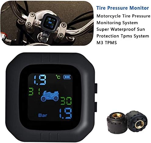 Ablerfly Motorcycle Tire Pressure Monitoring System, TPMS Super Waterproof Cordless High Precision Tire Pressure Alarm workable